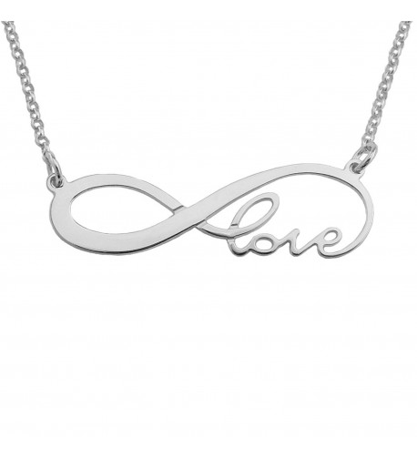 inf01L Sterling Silver Infinity Necklace