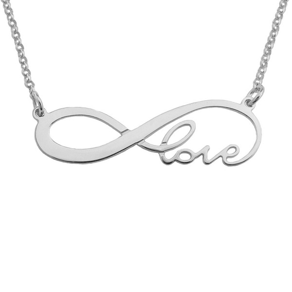 inf01L Sterling Silver Infinity Necklace