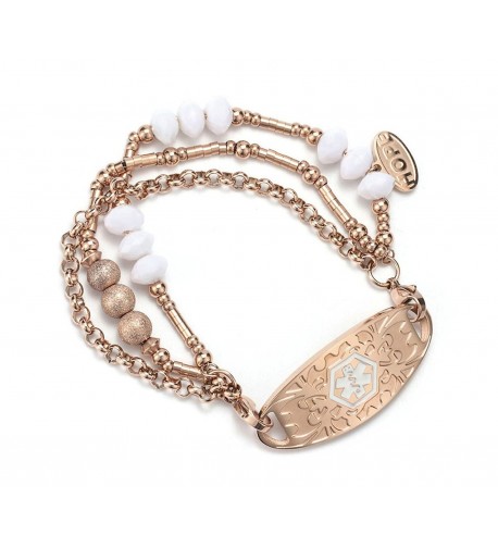 Engraving Beads Bangle Medical Bracelet