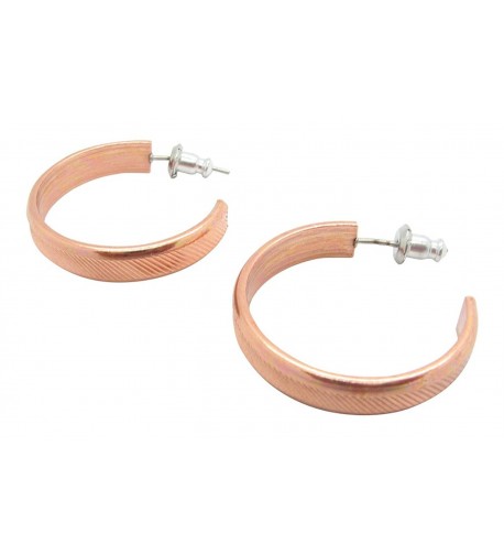Copper Hoop Earrings CE097 diameter