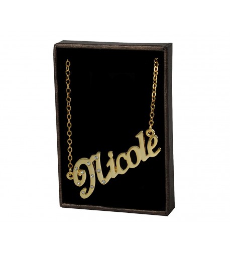 Name Necklace Nicole Yellow Plated