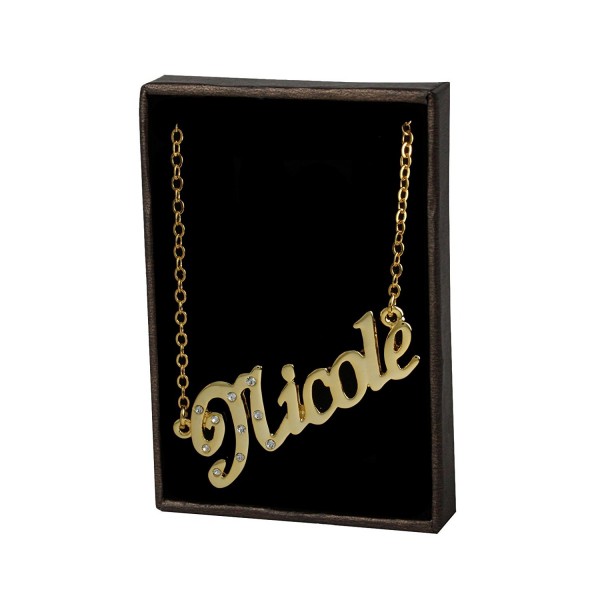 Name Necklace Nicole Yellow Plated Name Necklace Nicole Yellow Plated