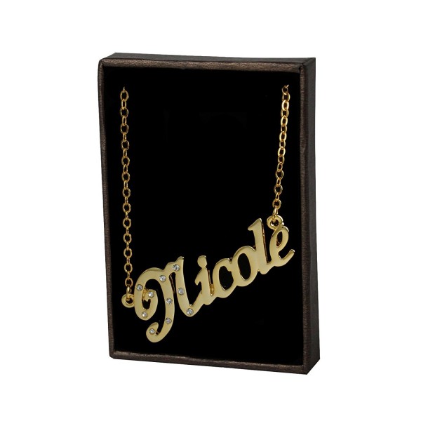 Name Necklace Nicole Yellow Plated