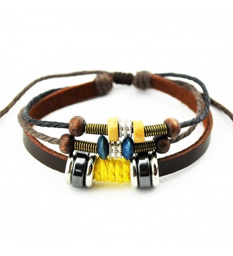 Unique Multistrand Leather Adjustable Bracelet