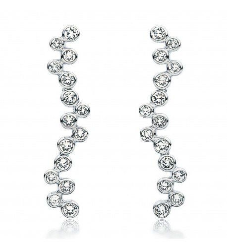 Fidelity Rhodium Earrings Swarovski Crystals