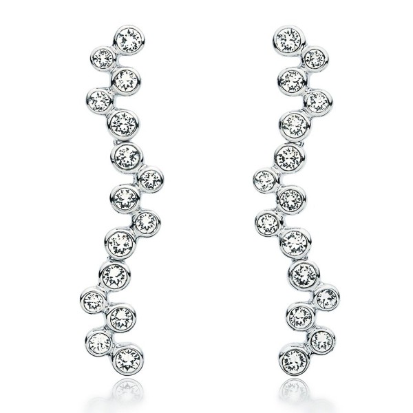 Fidelity Rhodium Earrings Swarovski Crystals