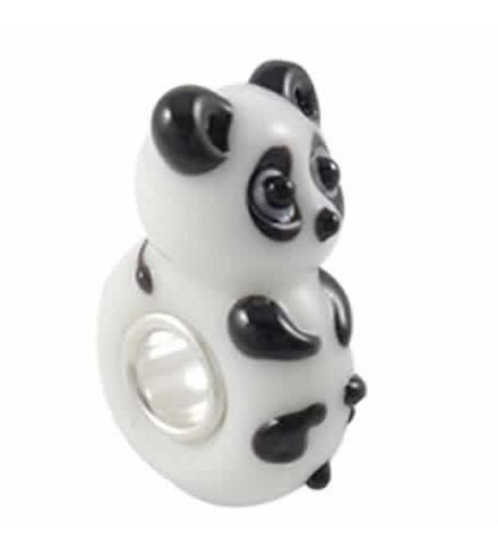 European Panda Murano Spacer Bracelet