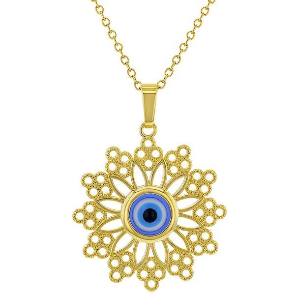 Plated Greek Protection Nazar Pendant