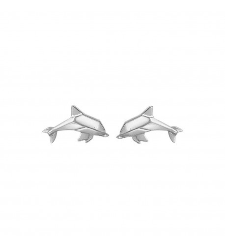 Boma Sterling Origami Dolphin Earrings