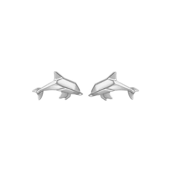 Boma Sterling Origami Dolphin Earrings