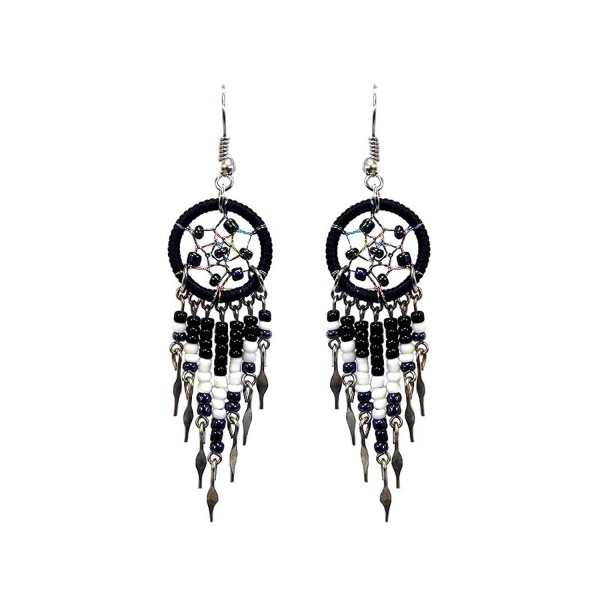 Dream Catcher Earrings Black Sparkle