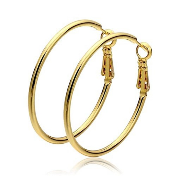 Skyjewelry Simple Earrings Yellow Plated