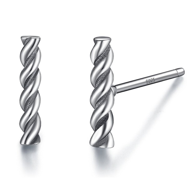 WOSTU Genuine Sterling Twisted Earrings