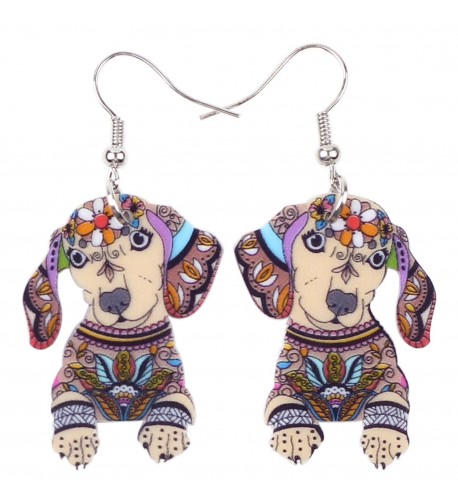 Acrylic Dachshund Earrings Design Lovely