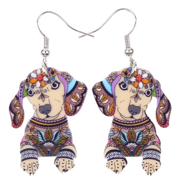 Acrylic Dachshund Earrings Design Lovely