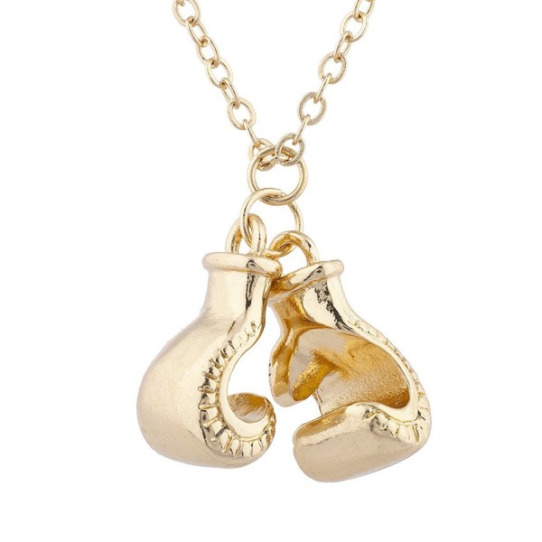 Lux Accessories Boxing Pendant Necklace