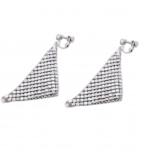 Latigerf Silver tone Triangle Non Pierced Earring