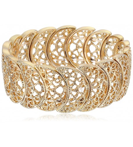 1928 Jewelry Gold Tone Filigree Bracelet