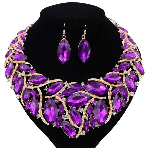 African Jewelry Crystal Statement Necklace