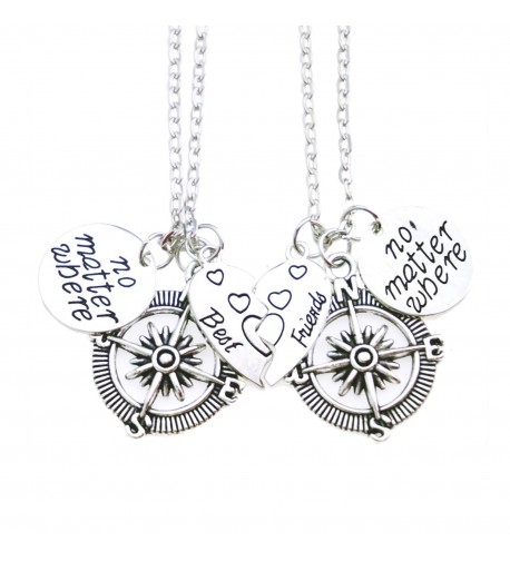 ALoveSoul Friends Necklaces Compass Friendship