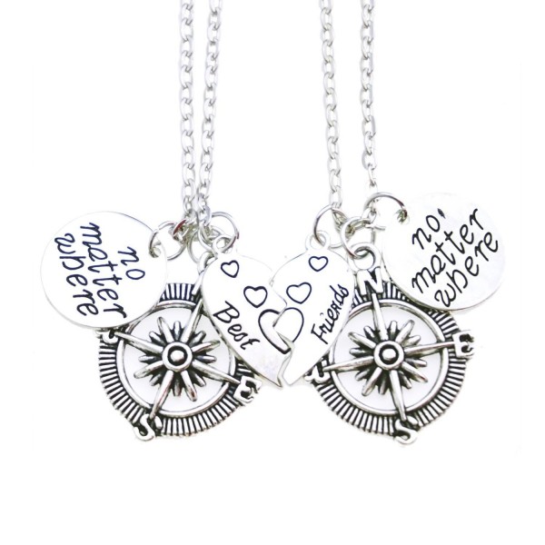 ALoveSoul Friends Necklaces Compass Friendship