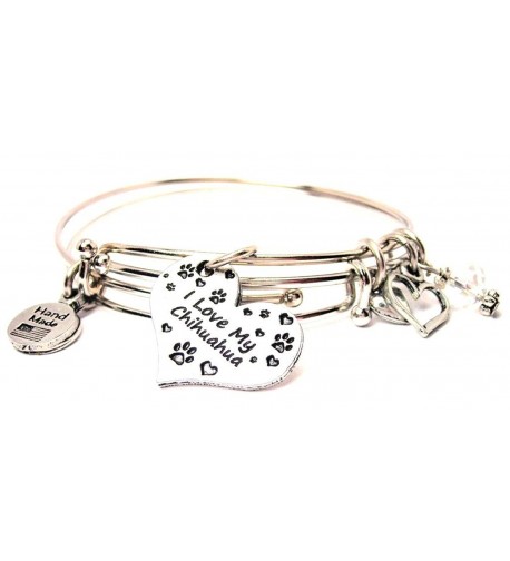 Love Chihuahua Heart Bangle Set