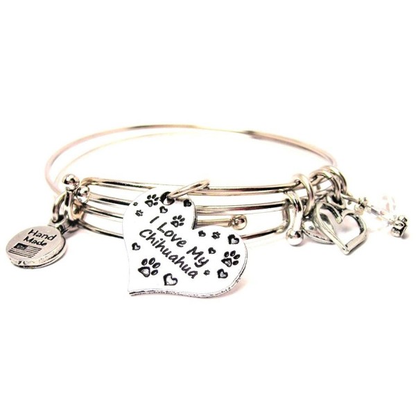 Love Chihuahua Heart Bangle Set