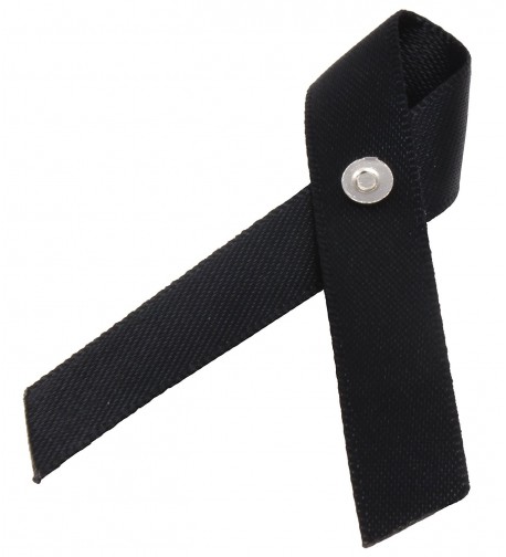 Black Ribbon Awareness Fabric Lapel