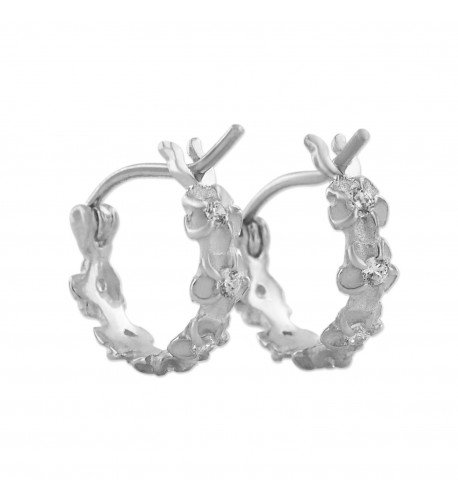 Sterling Silver Tiny Plumeria Earrings