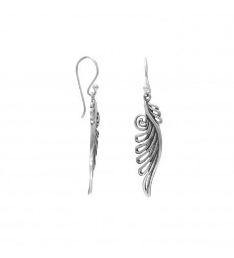 Angel Earrings Antiqued Sterling Silver