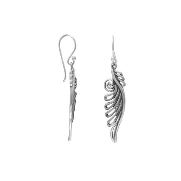 Angel Earrings Antiqued Sterling Silver