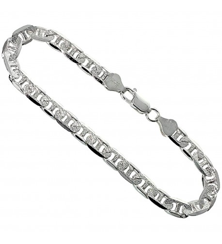 Sterling Silver Mariner Bracelet Diamond