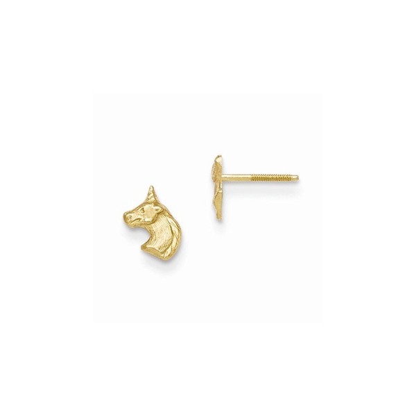 Yellow Gold Madi Unicorn Earrings