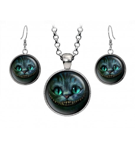 Cheshire Necklace Wonderland Earrings Bridesmaid