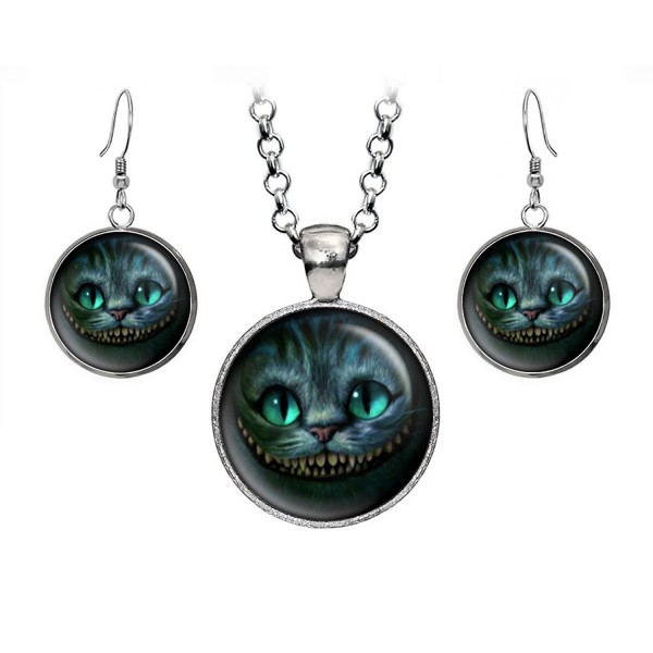 Cheshire Necklace Wonderland Earrings Bridesmaid