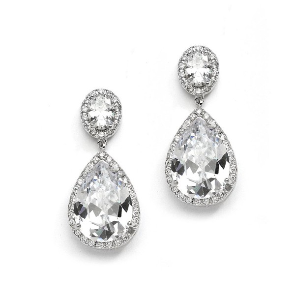 Mariell Teardrop Wedding Bridal Earrings