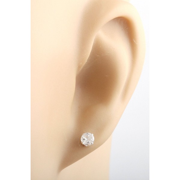 Sterling Silver Zirconium Earrings I 104