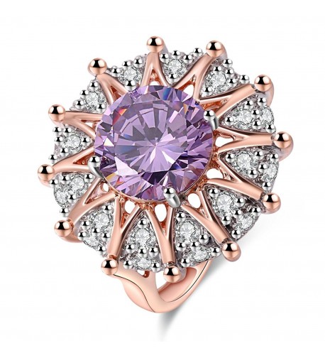 Purple Zirconia Rhodium Plated Shaped Jewelry