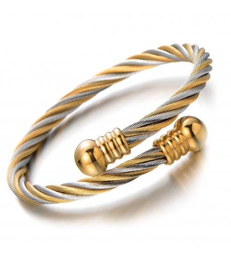 Elastic Adjustable Twisted Bracelet Two tone