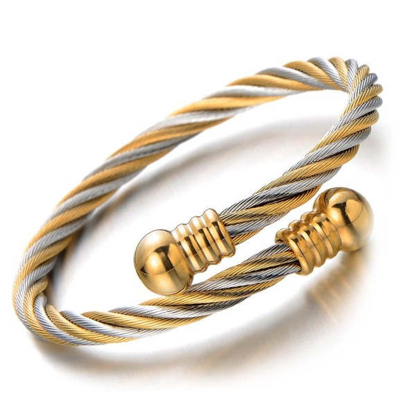 Elastic Adjustable Twisted Bracelet Two tone