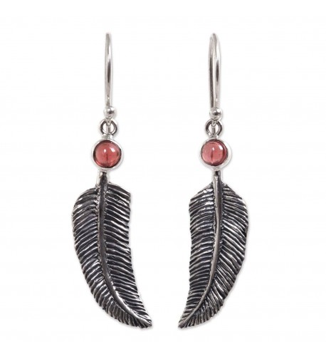 NOVICA Animal Sterling Earrings Feather