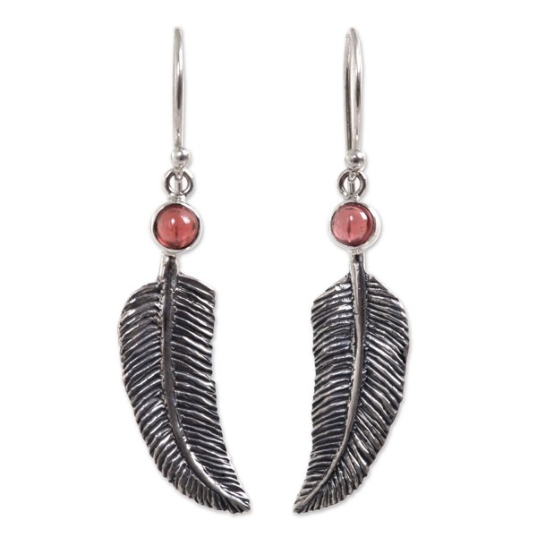 NOVICA Animal Sterling Earrings Feather