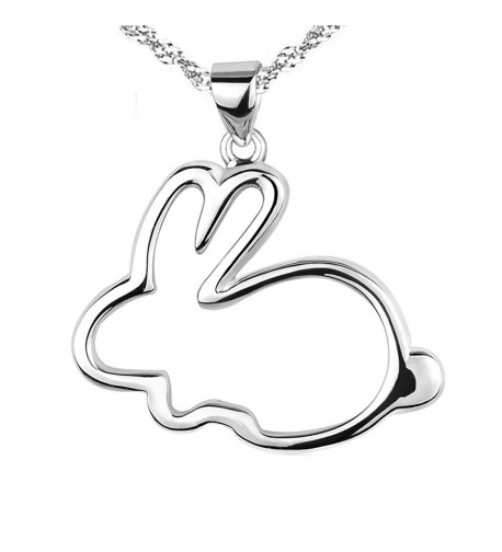Sterling Silver Bunny Pendants Necklaces