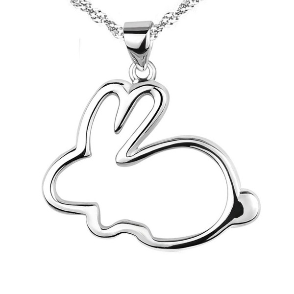 Sterling Silver Bunny Pendants Necklaces