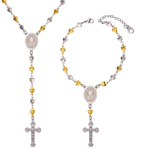 Benedict Crucifix Stainless Catholic Necklace