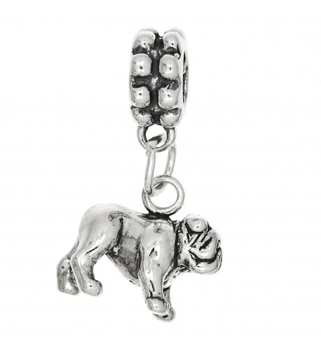 Sterling Silver Oxidized Dimensional Bulldog