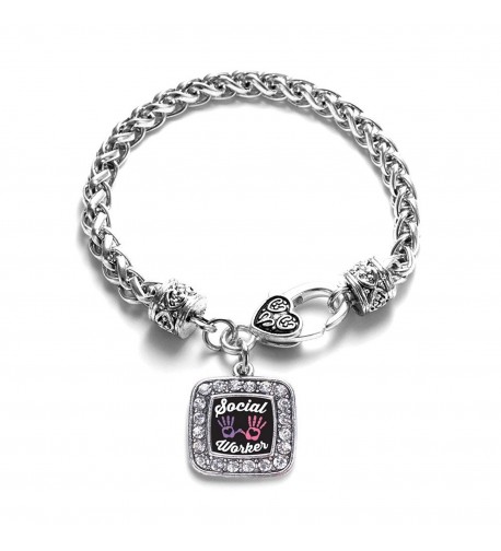 Social Classic Silver Crystal Bracelet