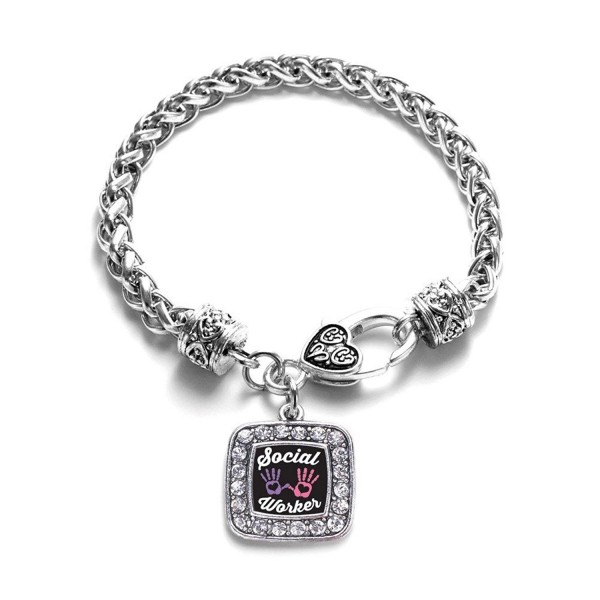 Social Classic Silver Crystal Bracelet