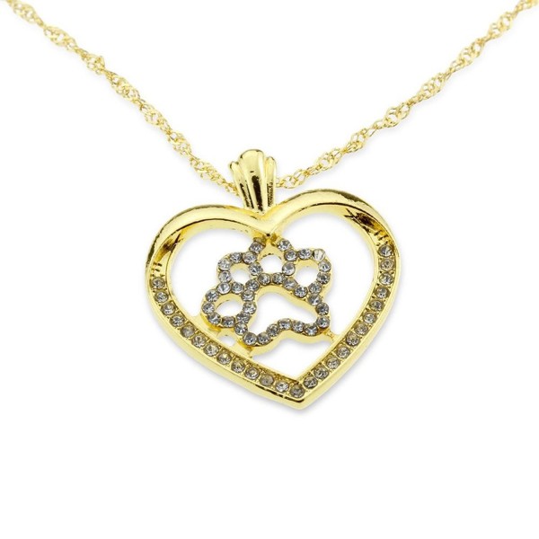 Necklace Lovers Gold Platinum Plated Heart Pendant