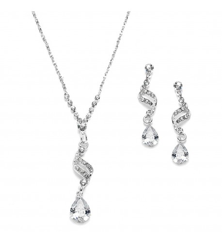 Mariell Graceful Necklace Teardrops Bridesmaids